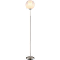 GLOBO Stehleuchte BARRY 15749NS nickel Opal Metall H/D: ca. 154,5x25 cm E27 1 Brennstellen BARRY - nickel/Opal (25,00/154,50cm) - GLOBO