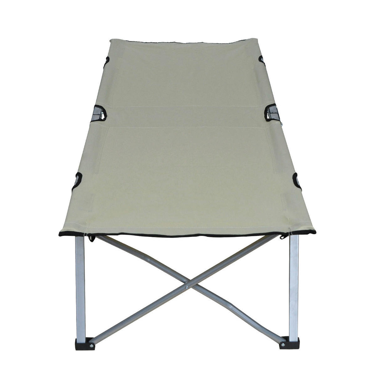 Outsunny Feldbett beige Metall B/H/L: ca. 64x40x193 cm Feldbett - beige/silber (193,00/64,00/40,00cm) - Outsunny