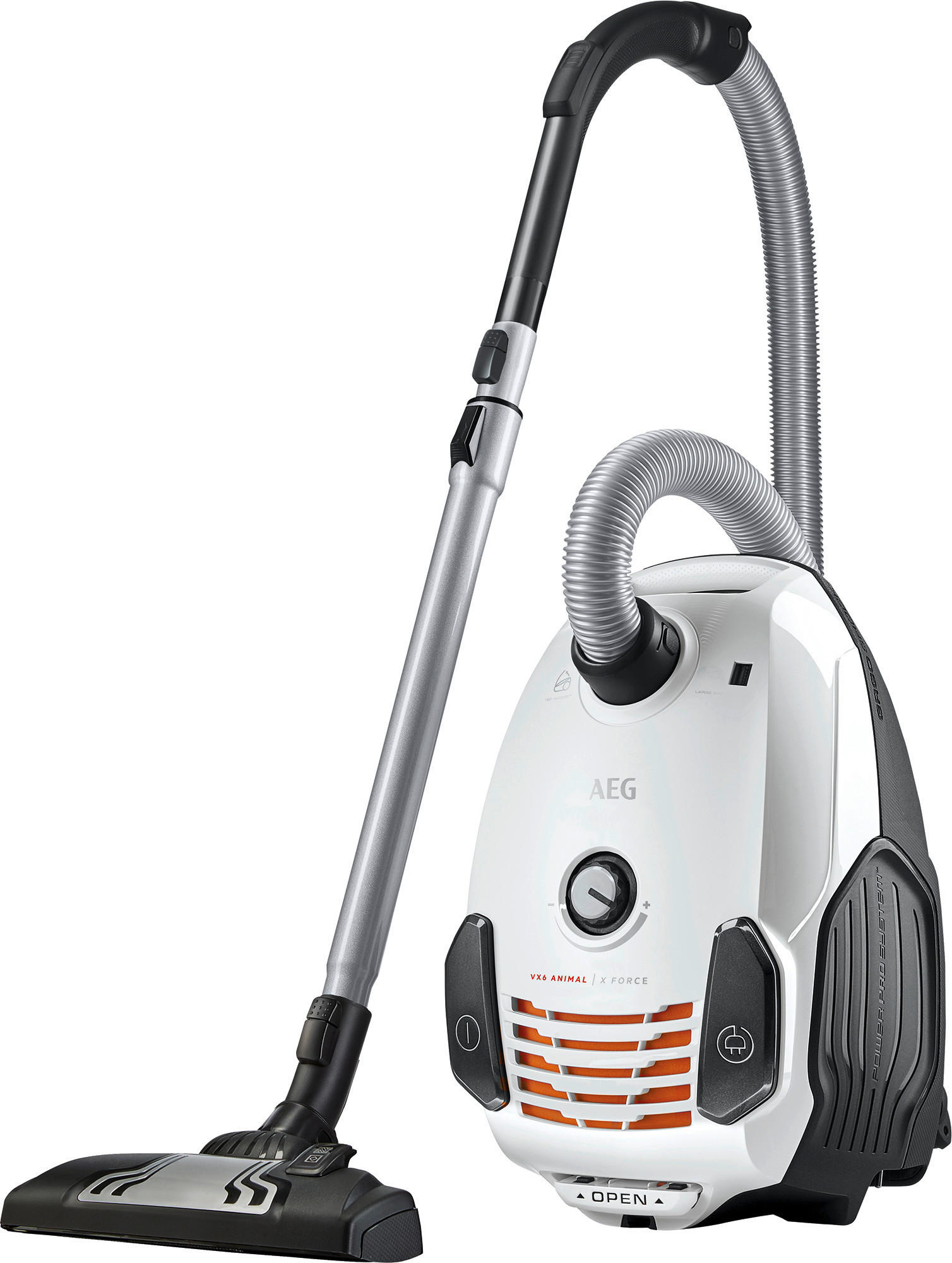 AEG Bodenstaubsauger VX6-2-IW-5 weiß grau Kunststoff Metall B/H/T: ca. 29x44x24 cm Bodenstaubsauger VX6-2-IW-5 - weiß/grau (29,00/44,00/24,00cm) - AEG