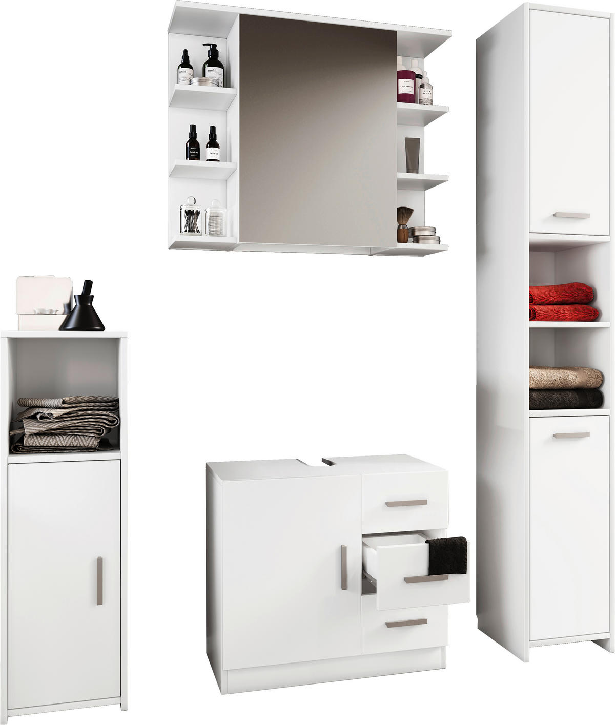 Badezimmer-Set Zalo weiß Zalo - weiß - VCM Möbel