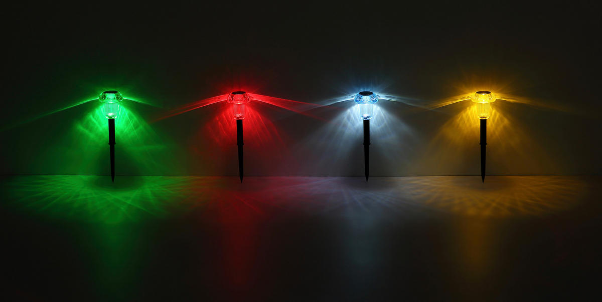 Solarleuchte transparent mattschwarz Kunststoff H/D: ca. 13,7x6,2 cm SOLAR - mattschwarz/transparent (6,20/13,70cm) - GLOBO