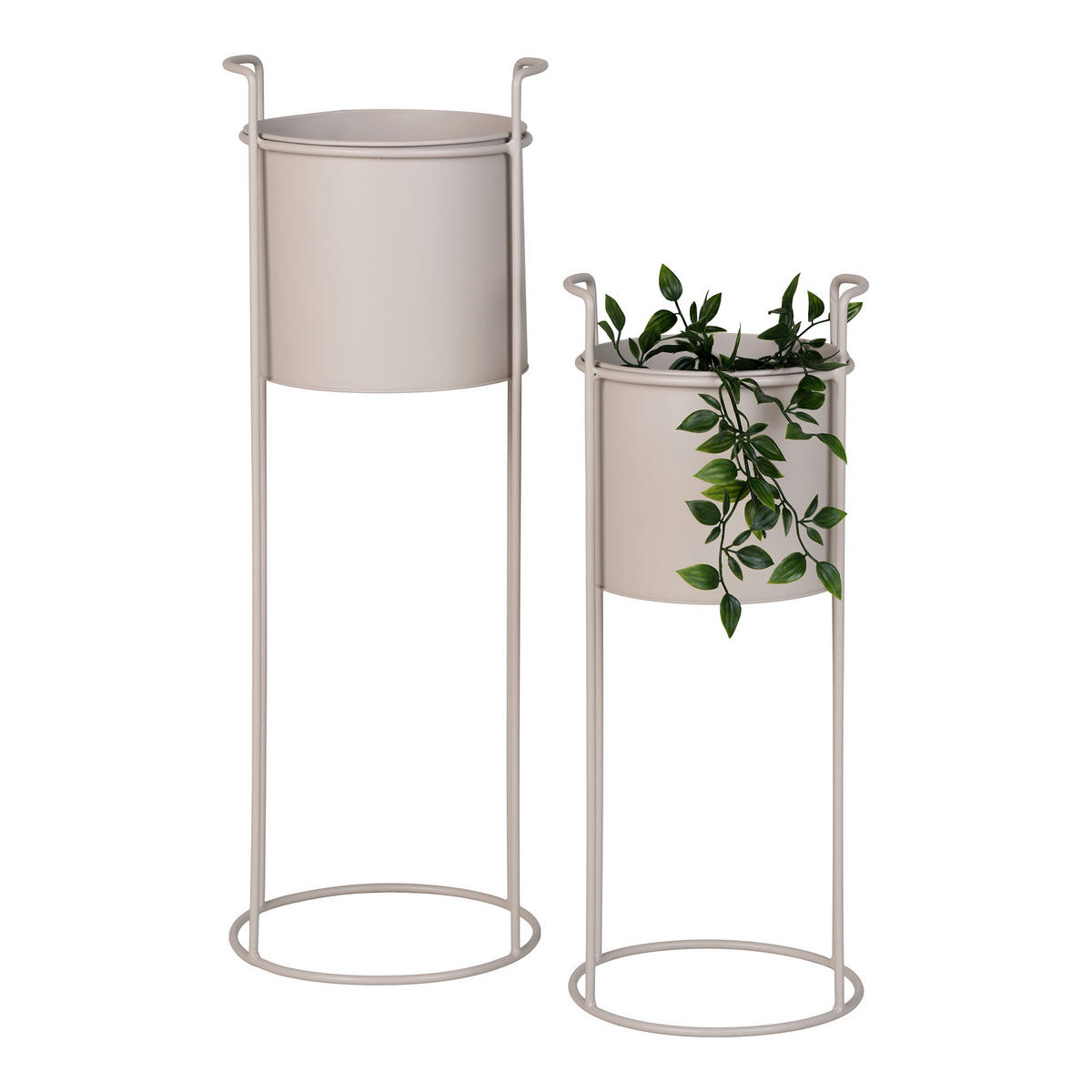 Housenordic Blumentopf Rabo sand Stahl H/D: ca. 50x18 cm Rabo - sand (18,00/50,00cm) - Housenordic