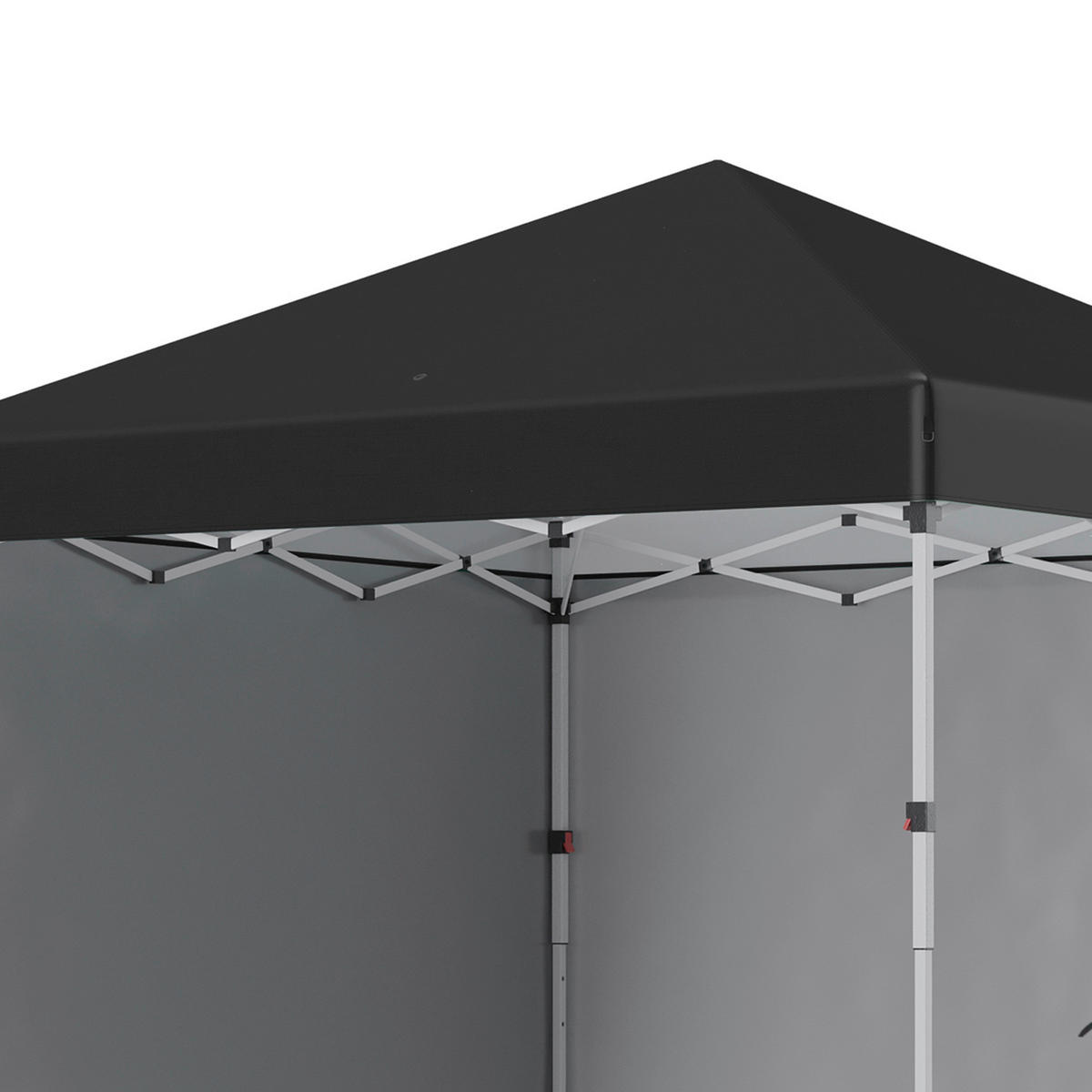 Outsunny Pavillon schwarz Polyester B/H/L: ca. 297x297x274 cm Faltpavillon - schwarz (274,00/297,00/297,00cm) - Outsunny