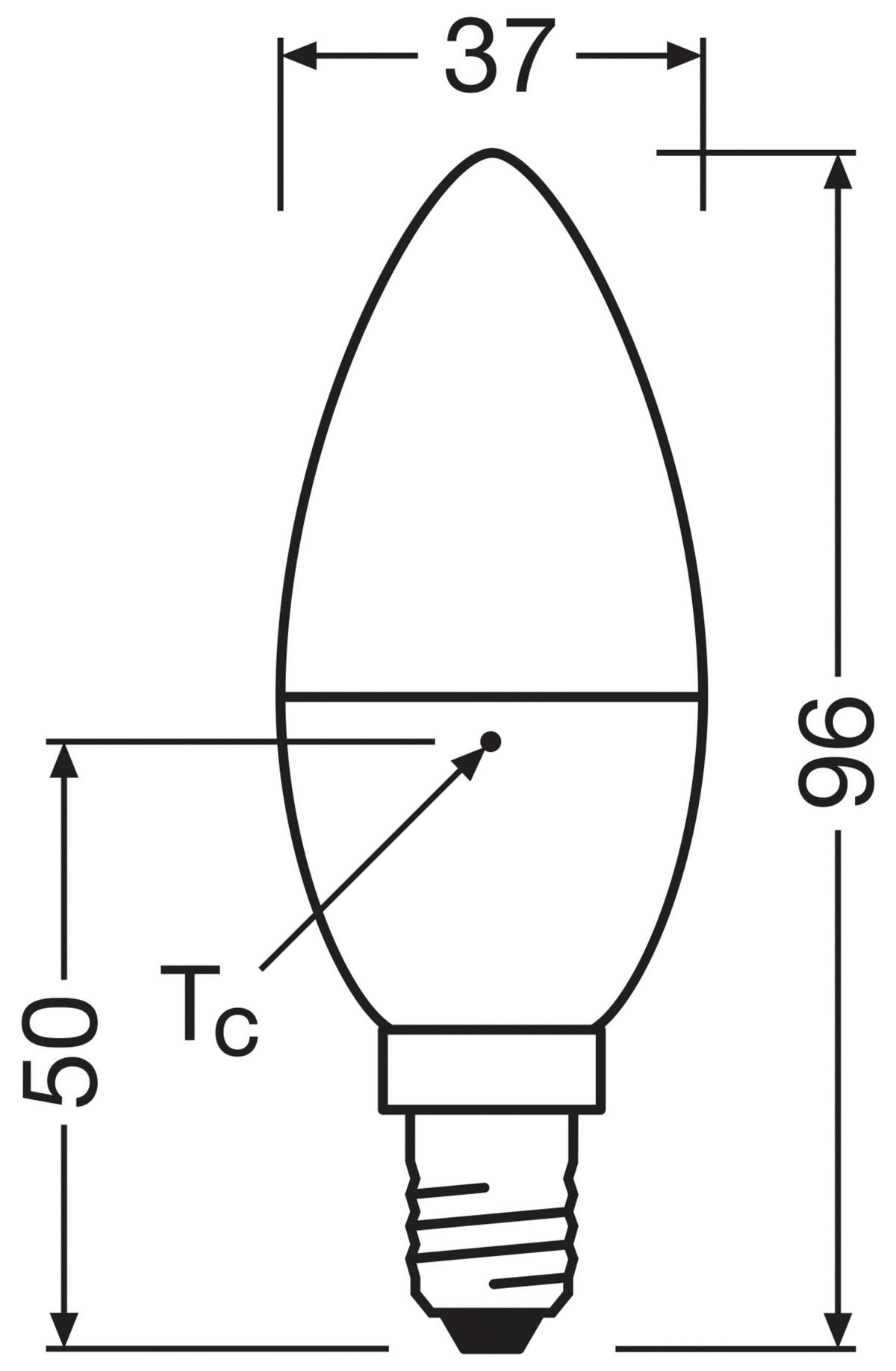 Leuchtmittel E14 LED-Kerzenlampe_3erPack_Osram - (3,50cm)