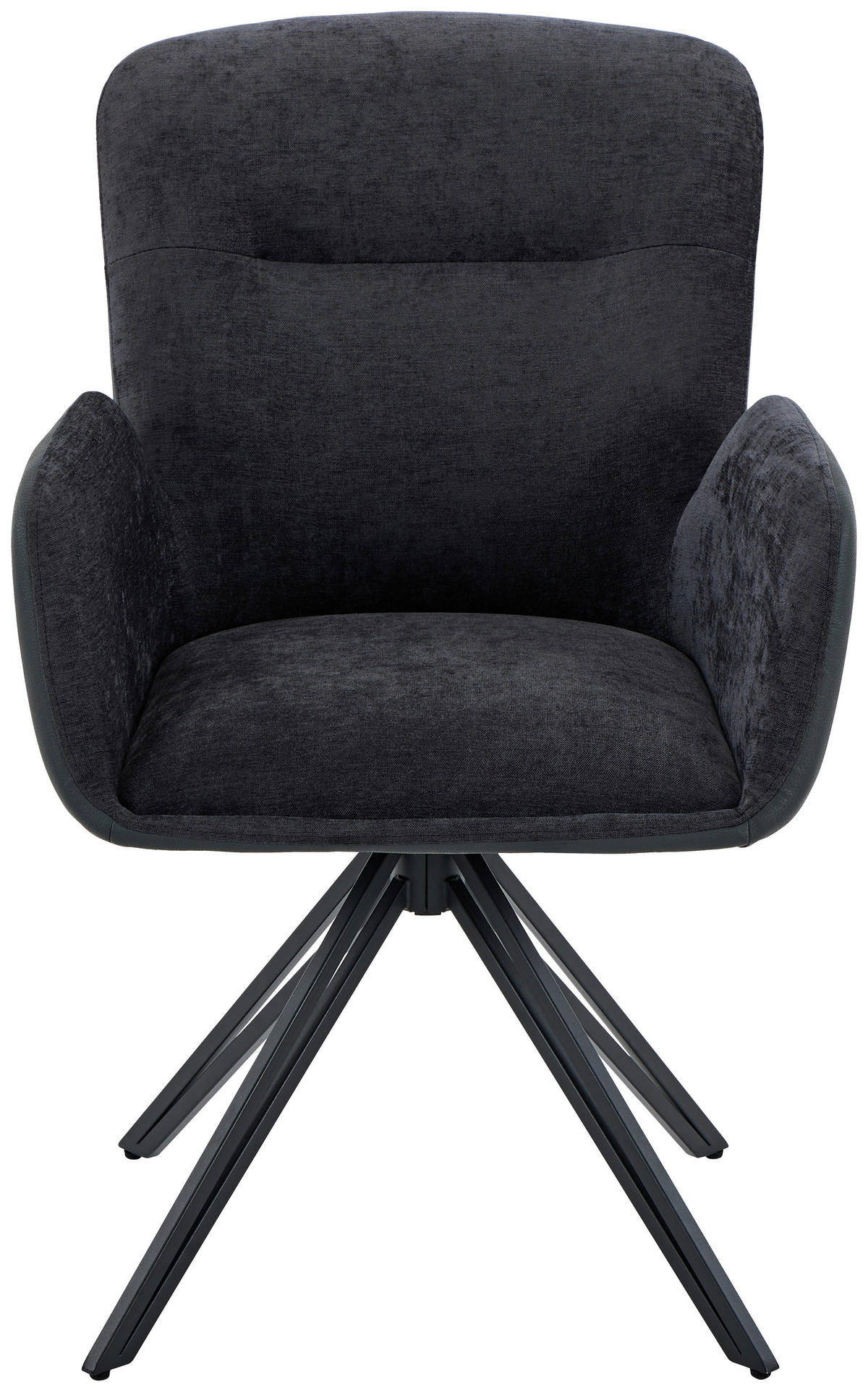 Drehstuhl Milazzo schwarz Kunstleder Webstoff B/H/T: ca. 60x92x68 cm Milazzo - schwarz (60,00/92,00/68,00cm)