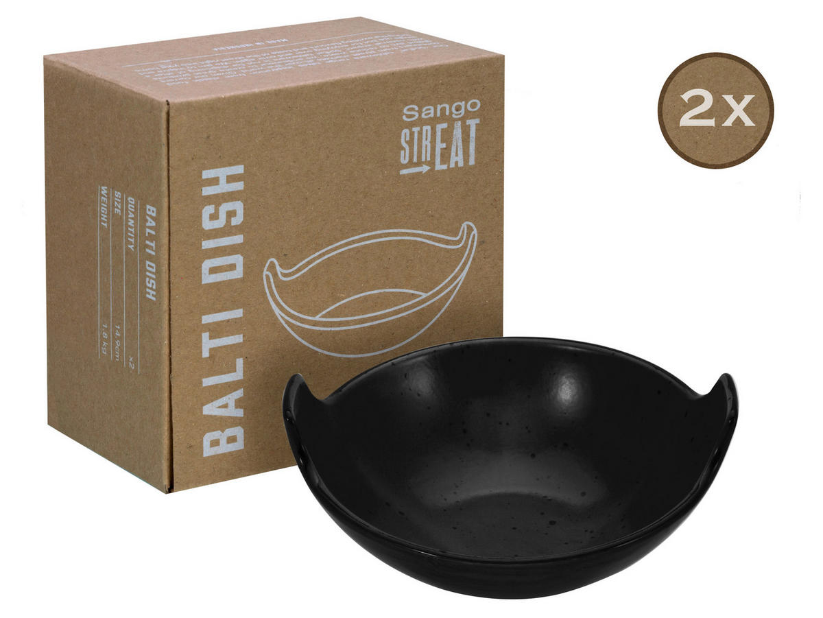 CreaTable Servierset Streat Balti Dish schwarz Steinzeug Streat Balti Dish - schwarz - CreaTable