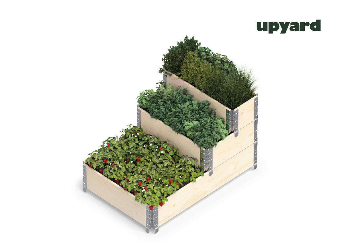 UPYARD Stufenbeet INDUSTRIAL natur Holz B/L: ca. 30x80 cm INDUSTRIAL - natur (30,00/80,00cm) - UPYARD
