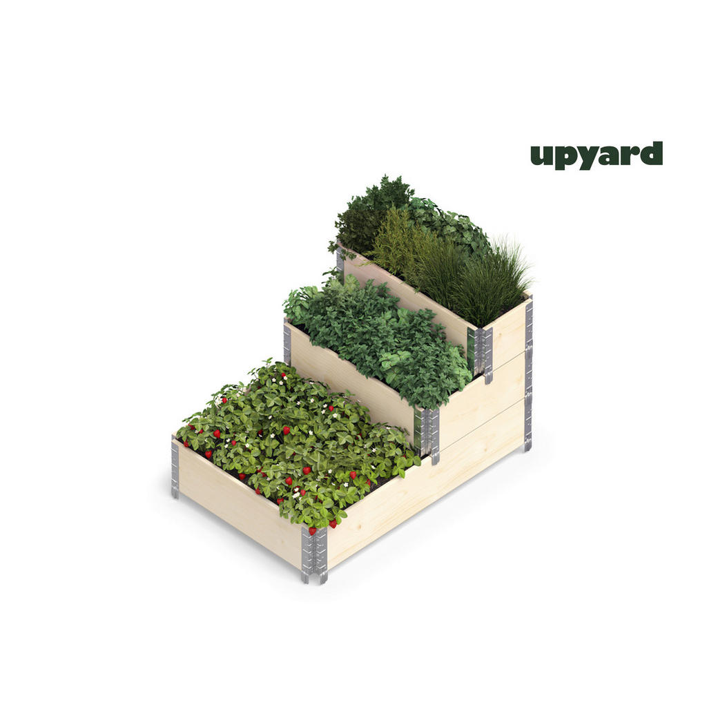 Thumbnail - UPYARD Stufenbeet INDUSTRIAL natur Holz B/L: ca. 30x80 cm