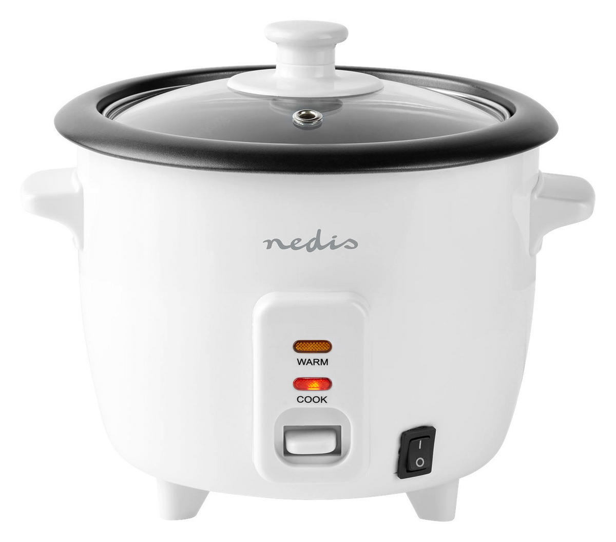 Nedis Reiskocher weiß Metall B/H/L: ca. 23,8x25,8x21 cm Reiskocher_Nedis 0,6l - weiß (21,00/23,80/25,80cm) - Nedis