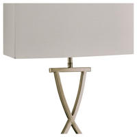 Searchlight Tischlampe messing weiß Stahl B/H/L: ca. 20x48,5x31 cm E14 1 Brennstellen Blink - messing/weiß (31,00/20,00/48,50cm) - Searchlight