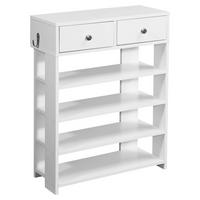 Schuhregal weiß B/H/T: ca. 60x79x24 cm Schuhregal - weiß (60,00/79,00/24,00cm) - Wohnling
