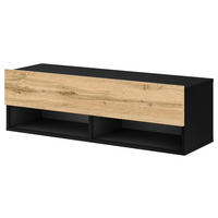 TV-Lowboard TV LOWBOARD DERBY 100 schwarz Eiche Wotan Nachbildung B/H/T: ca. 100x32,5x31,5 cm TV LOWBOARD DERBY 100 - Eiche/schwarz (100,00/32,50/31,50cm) - WIPMEB