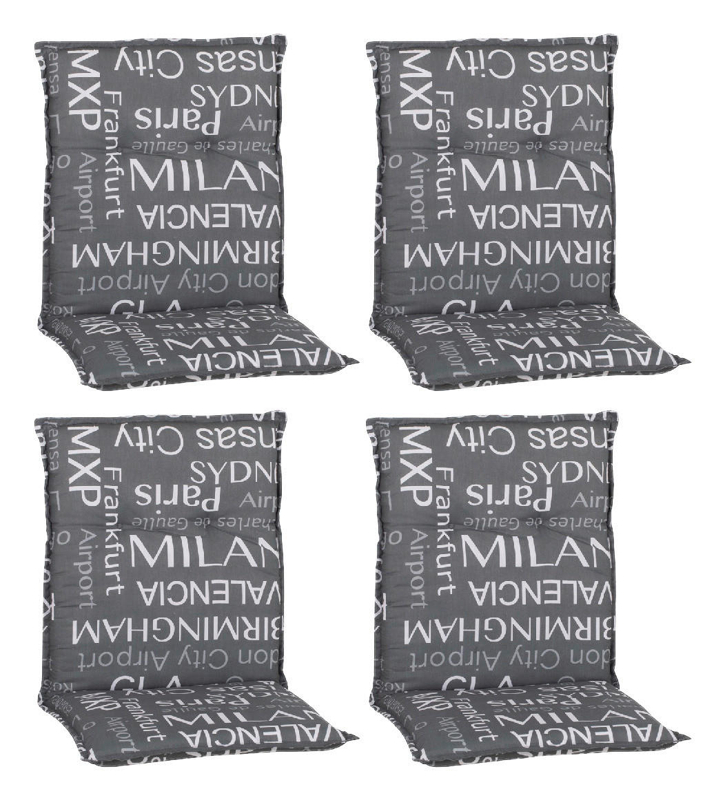 Beo Saumauflage für Niederlehner Bellona grau Polyester-Mischgewebe B/H/L: ca. 50x6x101 cm 4er Set Bellona - grau (101,00/50,00/6,00cm) - Beo