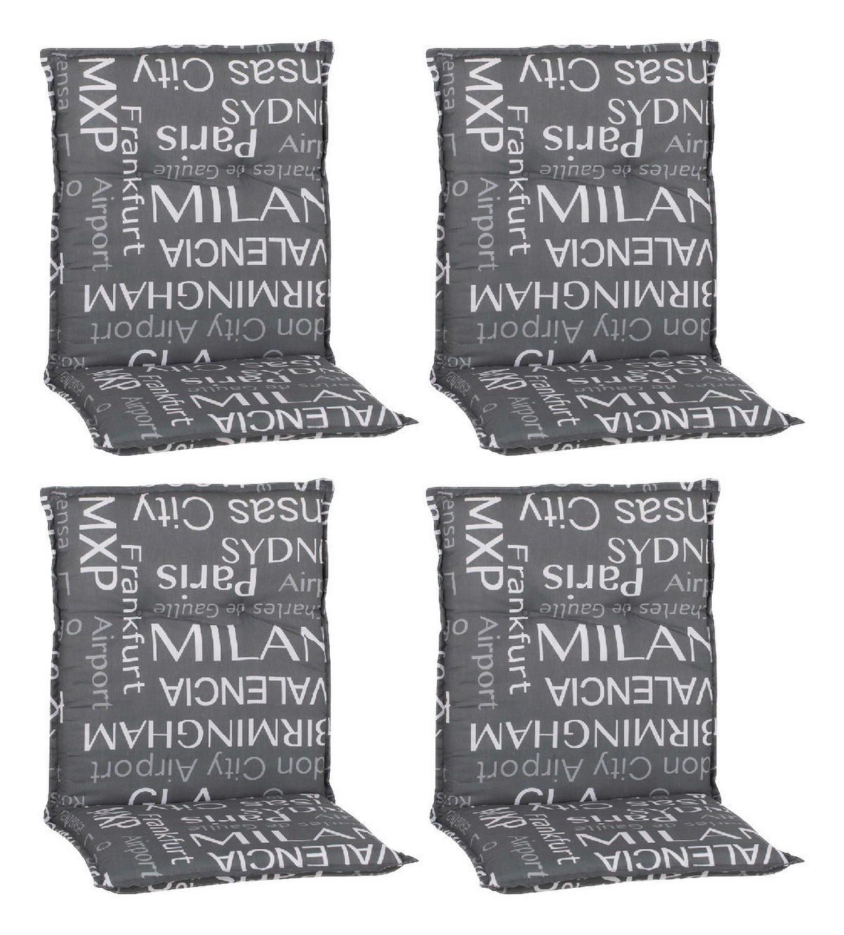 Beo Saumauflage für Niederlehner Bellona grau Polyester-Mischgewebe B/H/L: ca. 50x6x101 cm 4er Set Bellona - grau (101,00/50,00/6,00cm) - Beo