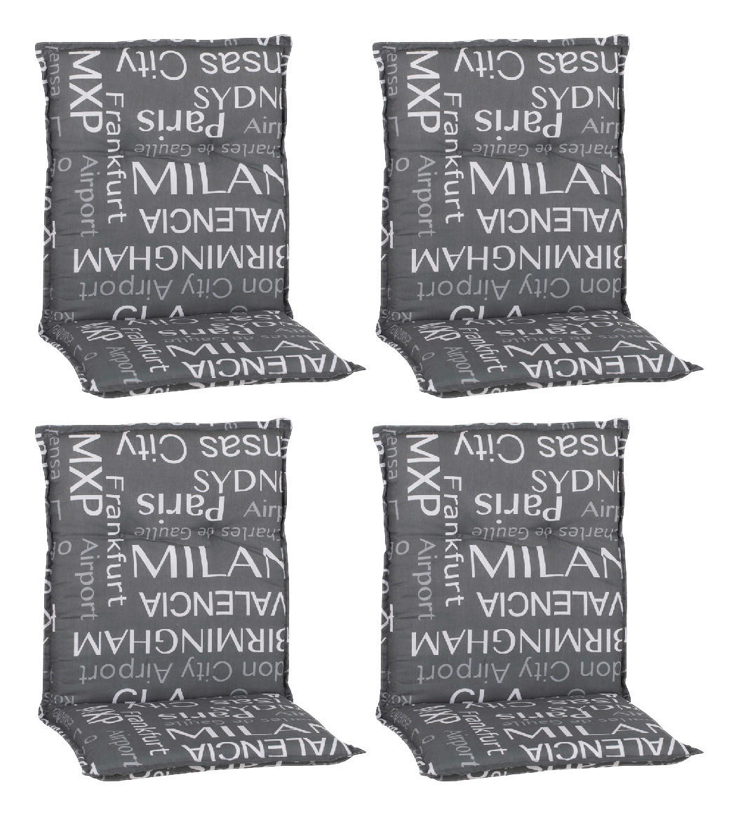 Beo Saumauflage für Niederlehner Bellona grau Polyester-Mischgewebe B/H/L: ca. 50x6x101 cm 4er Set