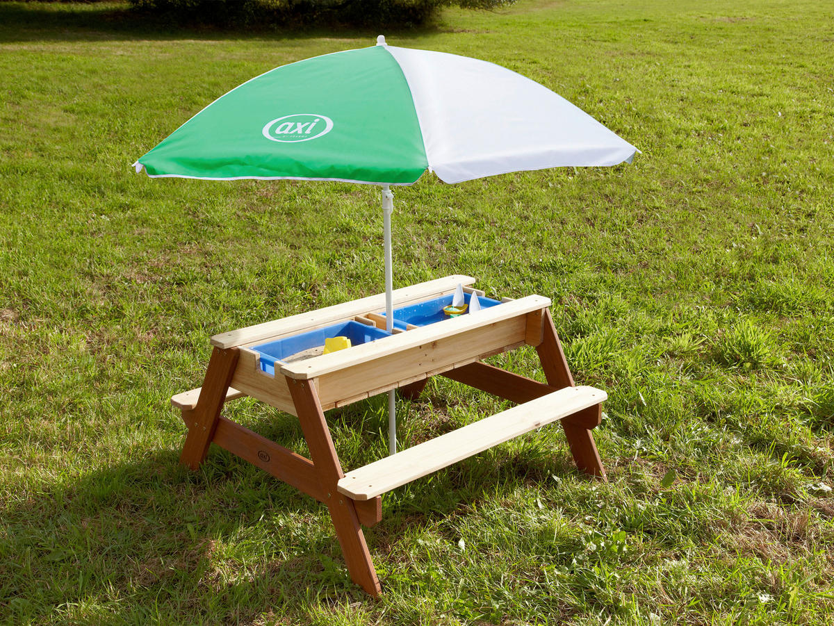 AXI Sand & Wassertisch Nick braun B/H/L: ca. 98x49x95 cm Nick - braun/weiß (95,00/98,00/49,00cm) - AXI
