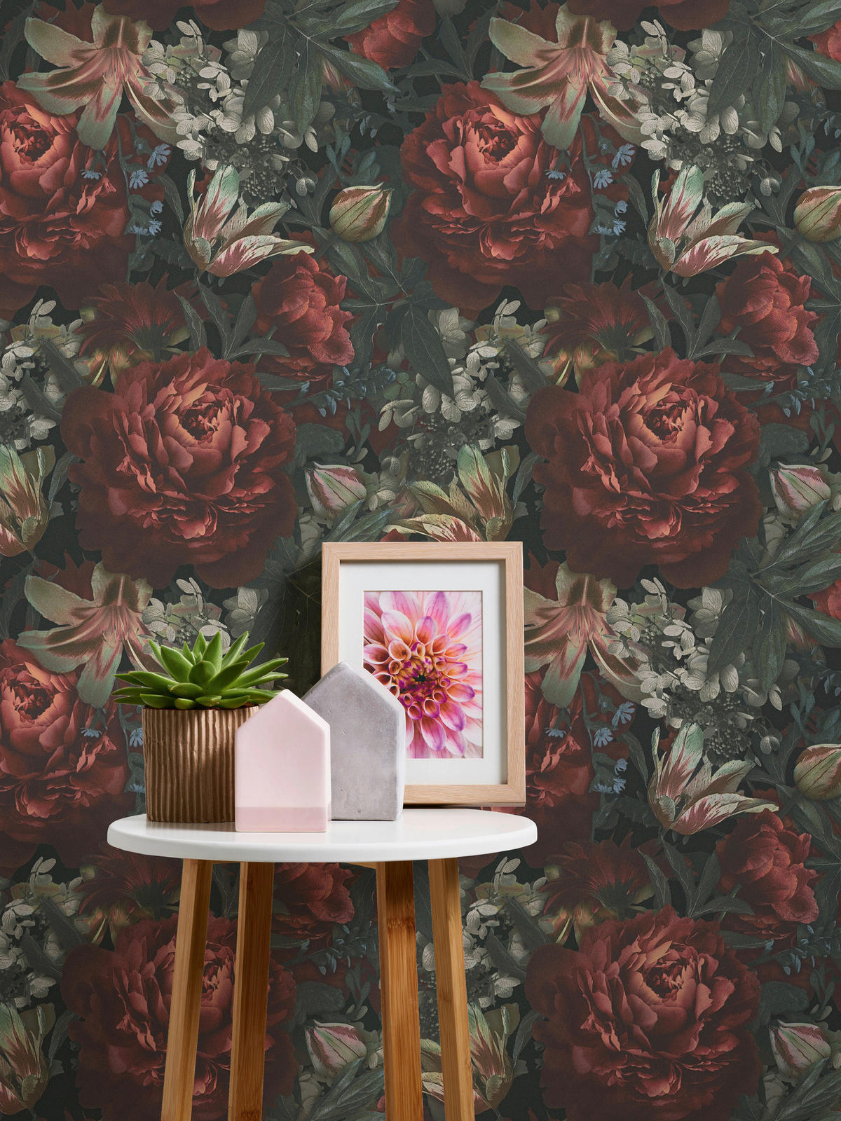 Vliestapete Floral schwarz bunt B/L: ca. 53x1005 cm Vliestapete_38509-1 - schwarz/bunt (53,00/1005,00cm)