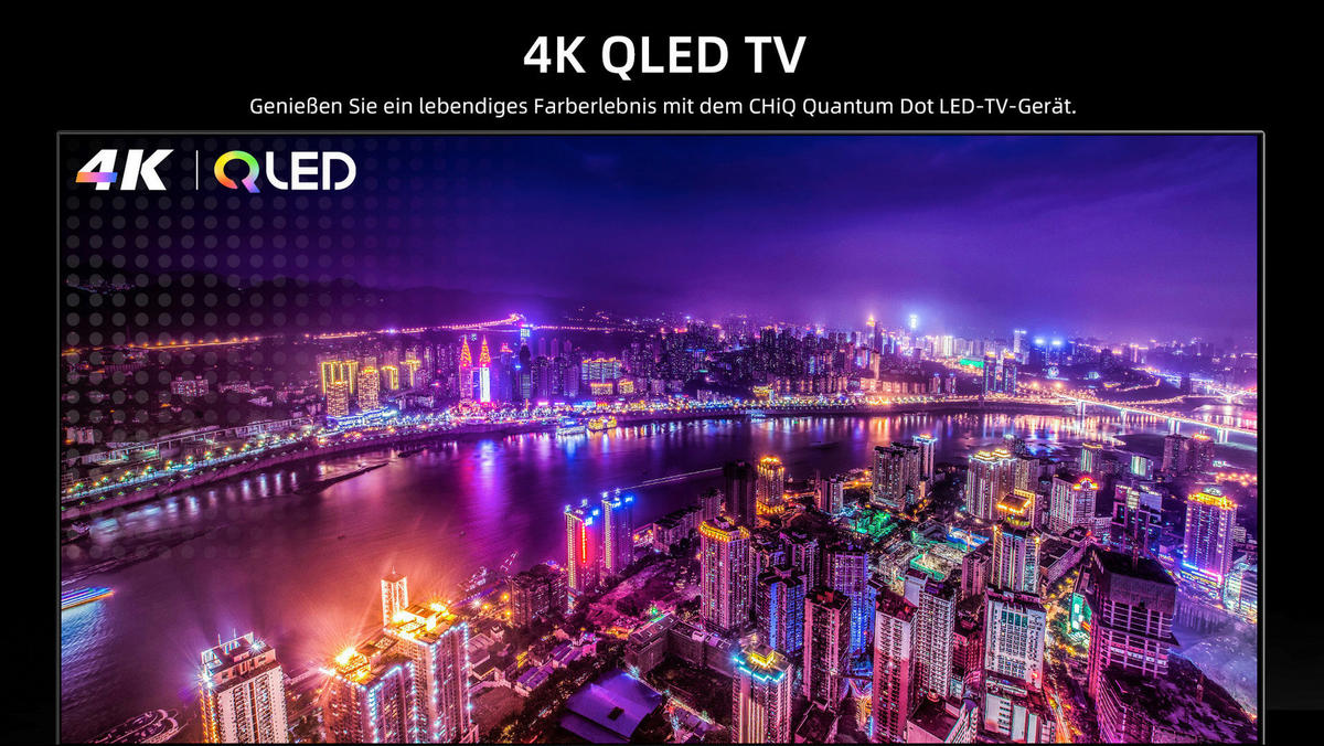 CHiQ Q-LED-TV 55 Zoll Diagonale ca. 139 cm Q-LED-TV_55"_4K_U55QG7L_CHiQ - schwarz - Chiq