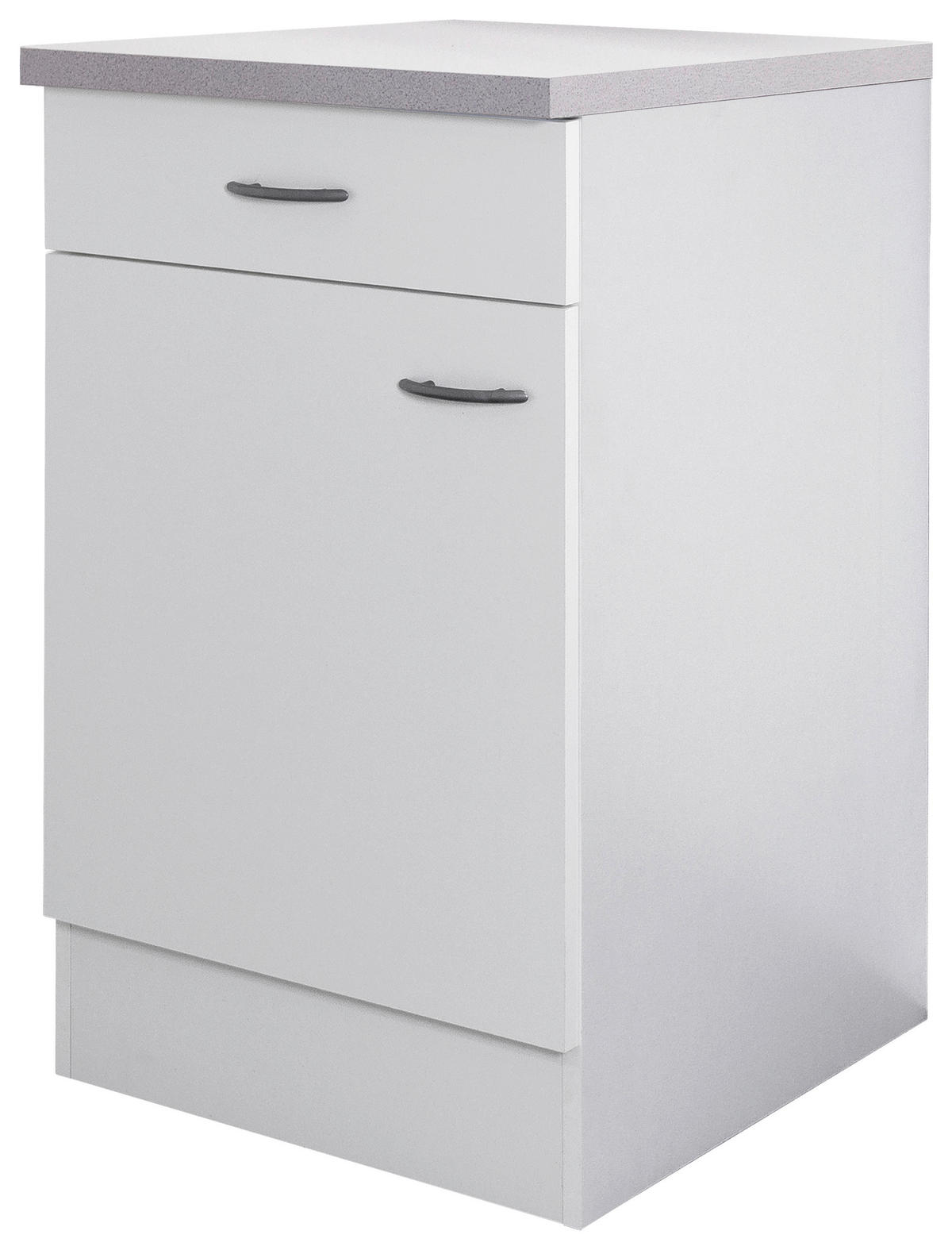 Flex-Well Unterschrank Wito weiß B/H/T: ca. 50x85x60 cm Wito - weiß/Edelstahl (50,00/85,00/60,00cm) - Flex-Well