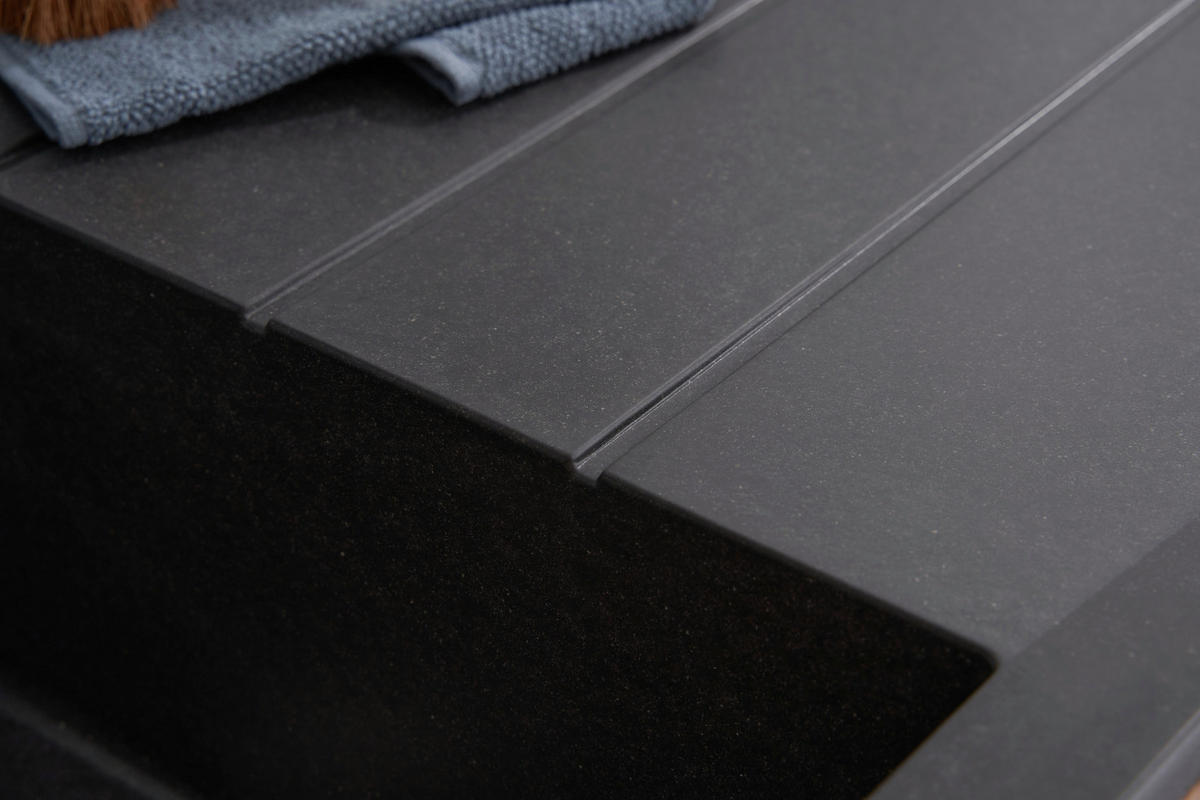 Respekta Einbauspüle Alineo 100 x 50 S schwarz Quarzolite B/H/T: ca. 100x21x50 cm Alineo 100 x 50 S - schwarz (100,00/21,00/50,00cm) - Respekta