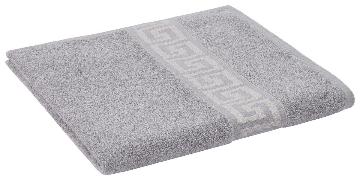 POCOline Duschtuch Mäander Mäander - silber (80,00/160,00cm) - POCOline