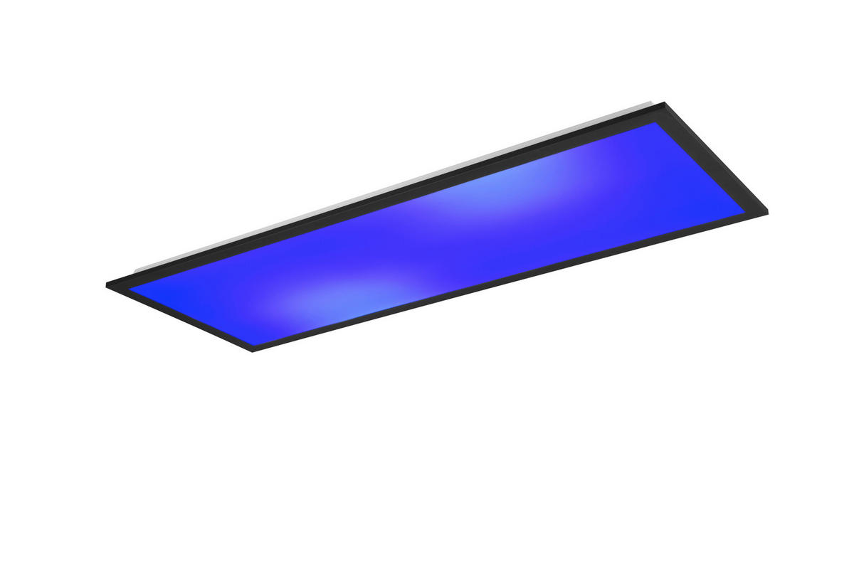 Reality LED-Deckenleuchte Beta R67668032 schwarz Metall B/H/T: ca. 80x5x29,5 cm 1 Brennstellen Beta - schwarz (80,00/5,00/29,50cm) - Reality