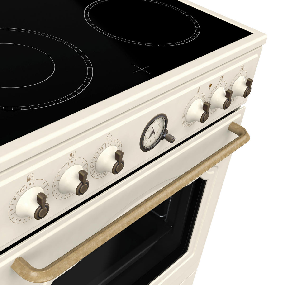 Gorenje Stand-Elektroherd beige B/H/T: ca. 60x85x60 cm Stand-Elektroherd GECS6B70CLI - beige (60,00/85,00/60,00cm) - Gorenje