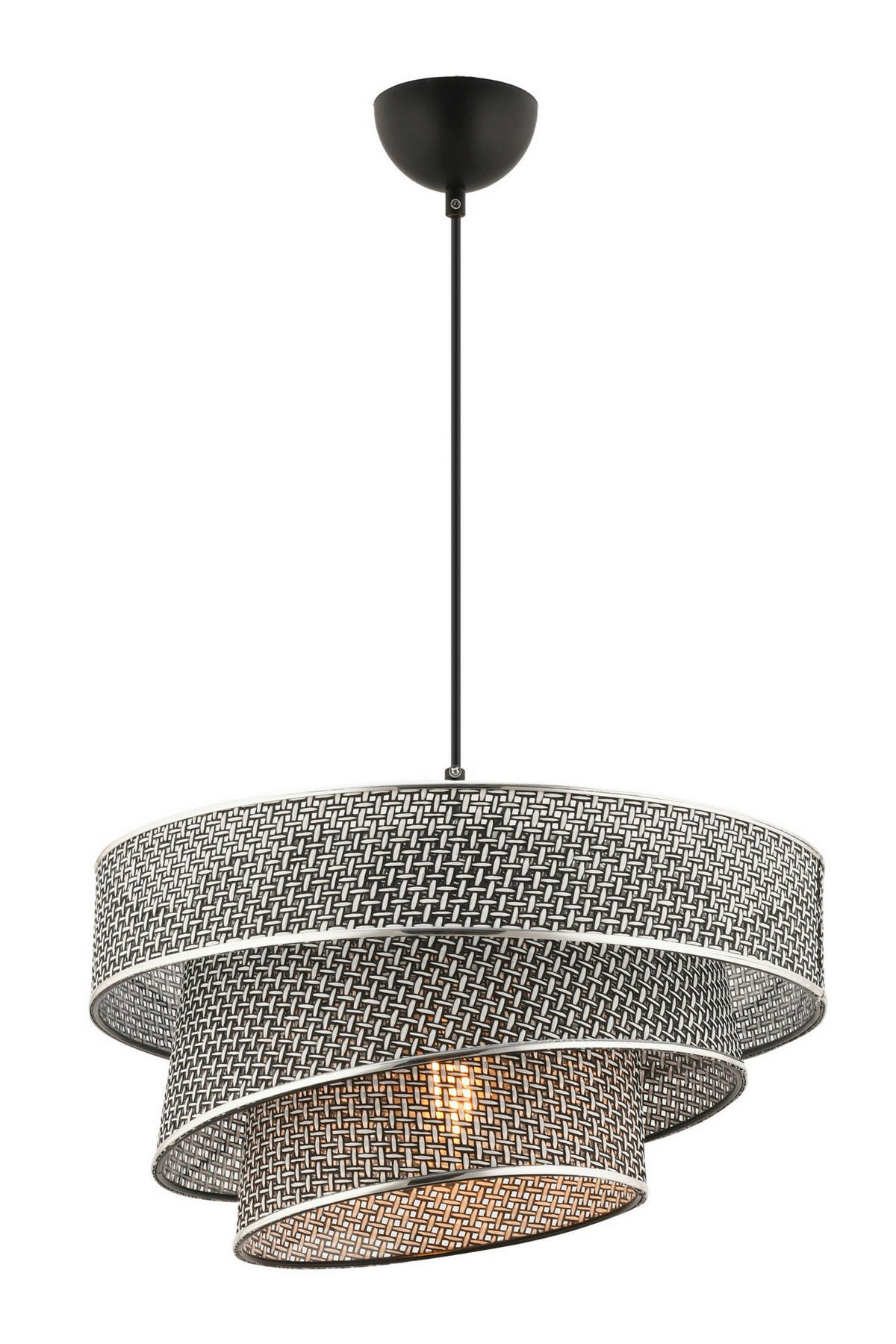 Opviq Pendelleuchte grau Baumwolle Metall B/H/L: ca. 40x72x40 cm E27 1 Brennstellen Couper Hazeran - grau (40,00/40,00/72,00cm) - Opviq