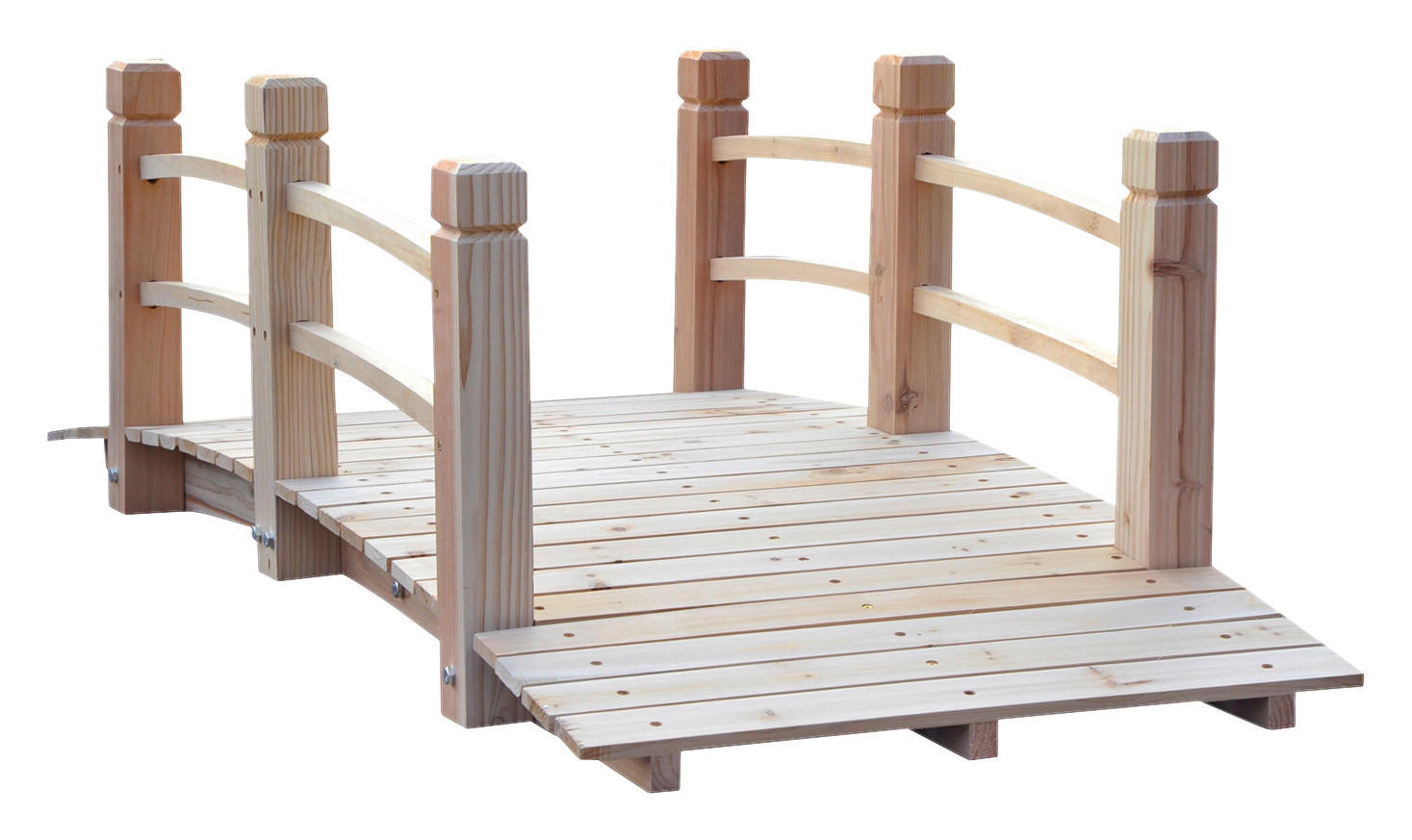 Outsunny Holzbrücke natur B/H/L: ca. 67x48x1525 cm ca. 181 kg Holzbrücke - natur (1525,00/67,00/48,00cm) - Outsunny