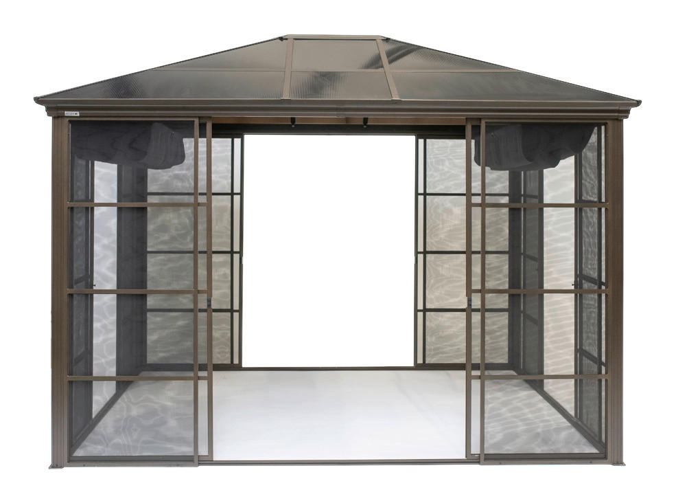 Sojag Pavillon Castel bronze Aluminium B/H/L: ca. 298x283x362 cm Castel - bronze (362,00/298,00/283,00cm) - Sojag