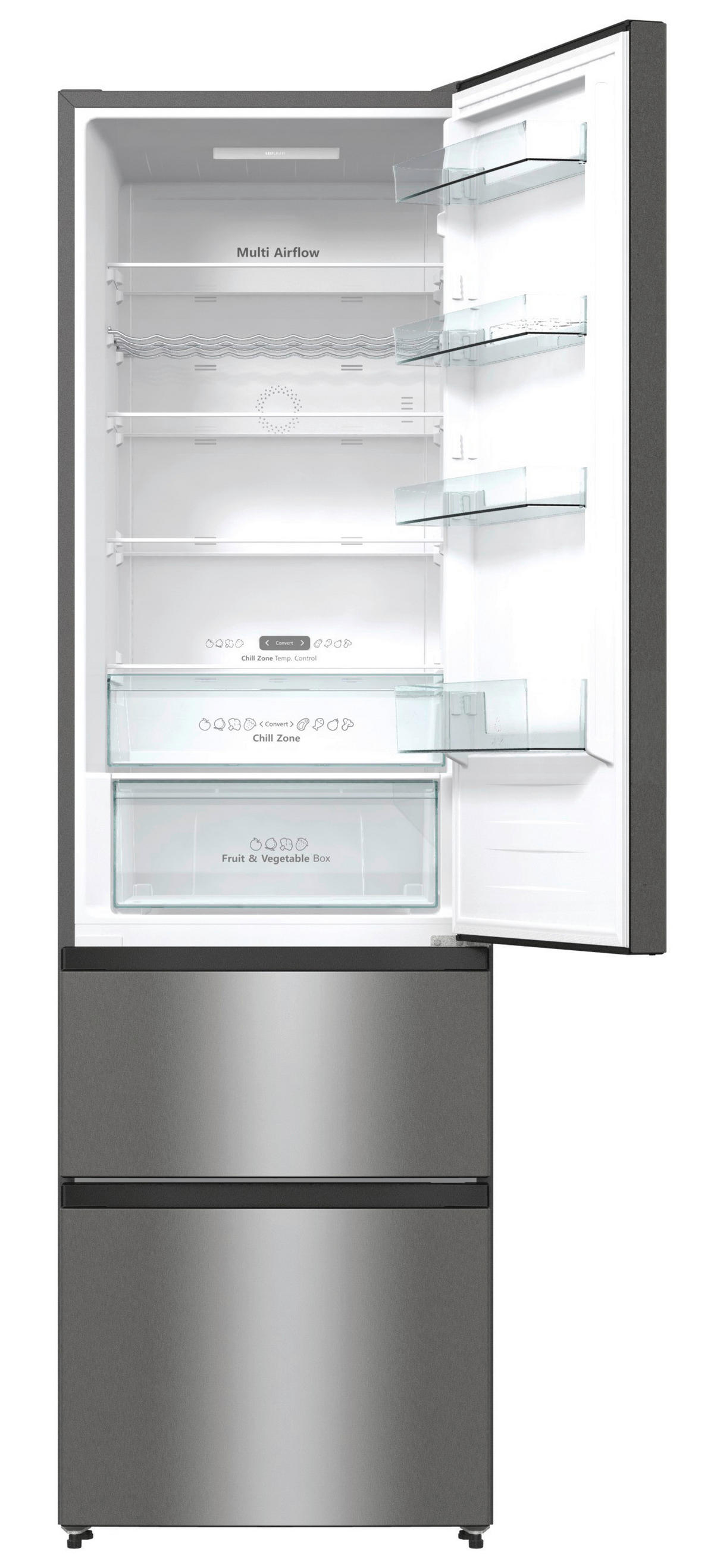 Hisense Kühl-/Gefrierkombination RM469N4ACD Silbergrau Kühl-Gefrierkombi RM469N4ACD - Silbergrau - Hisense