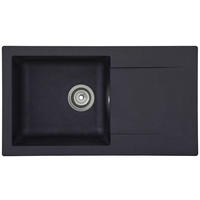 Respekta Einbauspüle Denver 78 x 44 S schwarz Mineralite B/H/T: ca. 78x17x43,5 cm Denver 78 x 44 S - schwarz (78,00/17,00/43,50cm) - Respekta