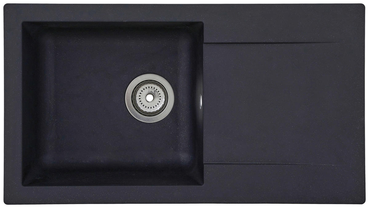 Respekta Einbauspüle Denver 78 x 44 S schwarz Mineralite B/H/T: ca. 78x17x43,5 cm Denver 78 x 44 S - schwarz (78,00/17,00/43,50cm) - Respekta