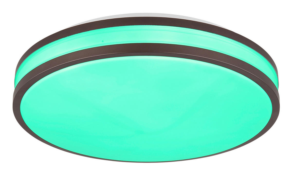 GLOBO LED-Deckenleuchte kaffee weiß Opal Metall Kunststoff H/D: ca. 7x34 cm BETHA - weiß/Opal (34,00/7,00cm) - GLOBO