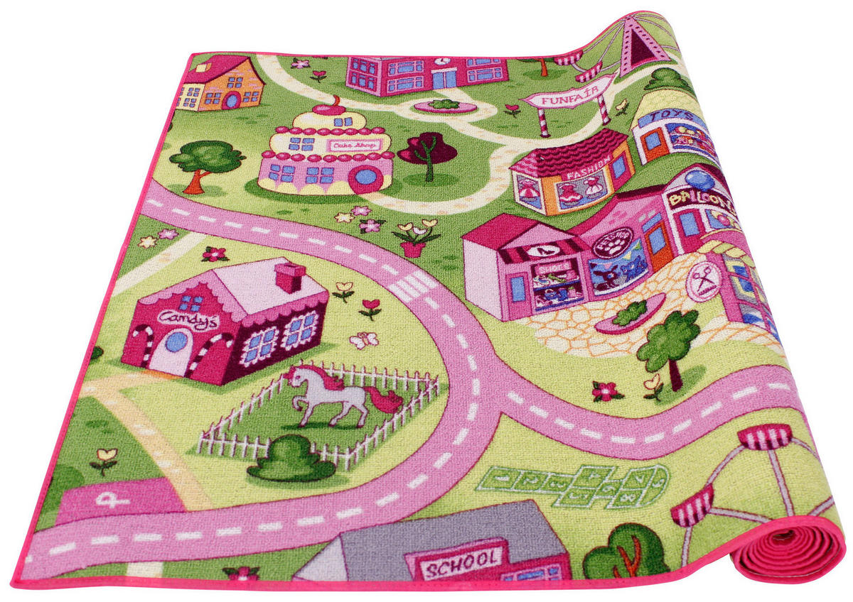 Kinderteppich Sweet Town pink B/L: ca. 95x200 cm Sweet Town - pink (95,00/200,00cm)