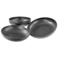 CreaTable Servierschalen-Set Uno schwarz Steinzeug B/H/L: ca. 41x41x41 cm Uno - schwarz (41,00/41,00/41,00cm) - CreaTable