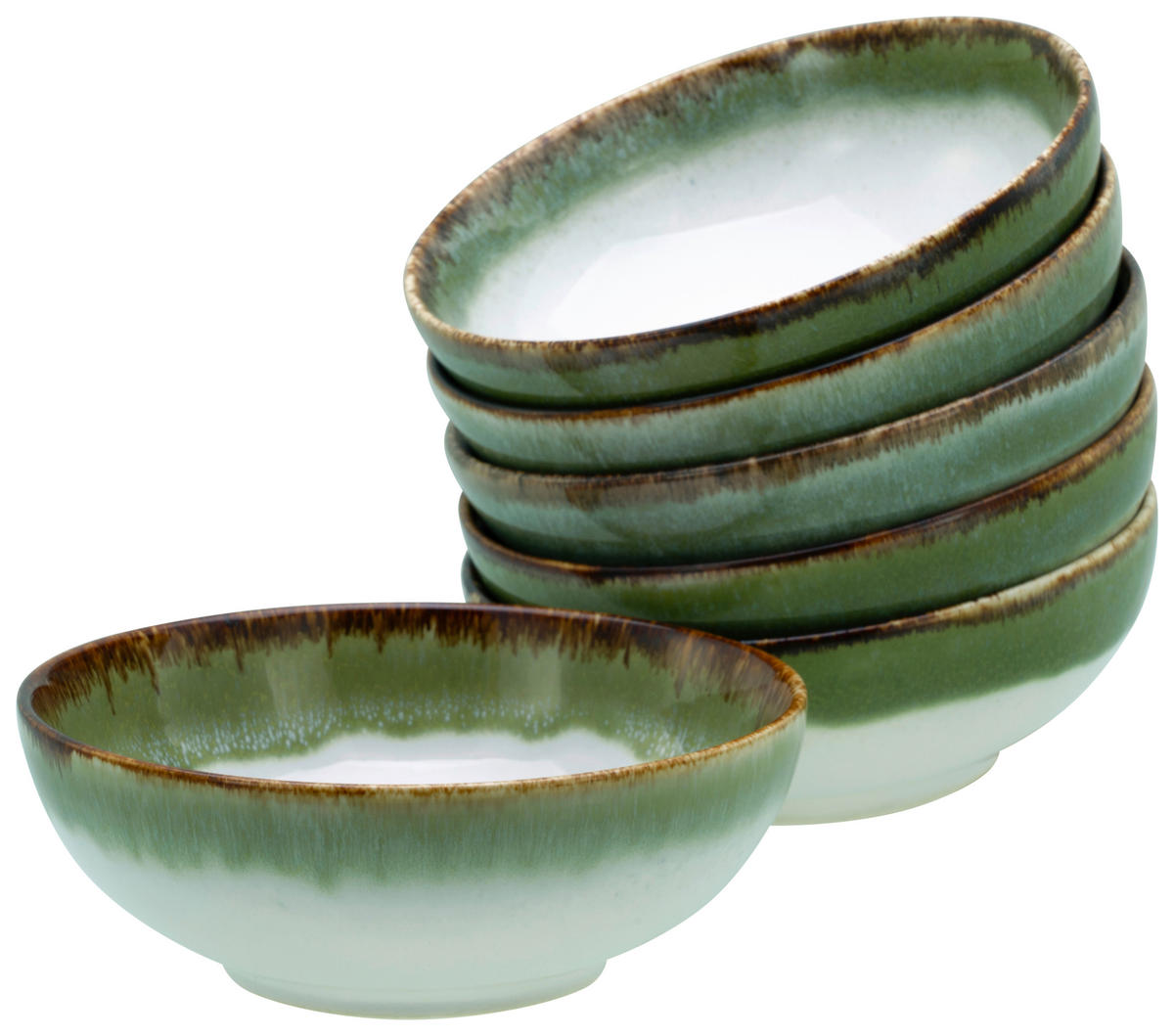 CreaTable Schüssel-Set Cascade grün Steinzeug Cascade - grün - CreaTable