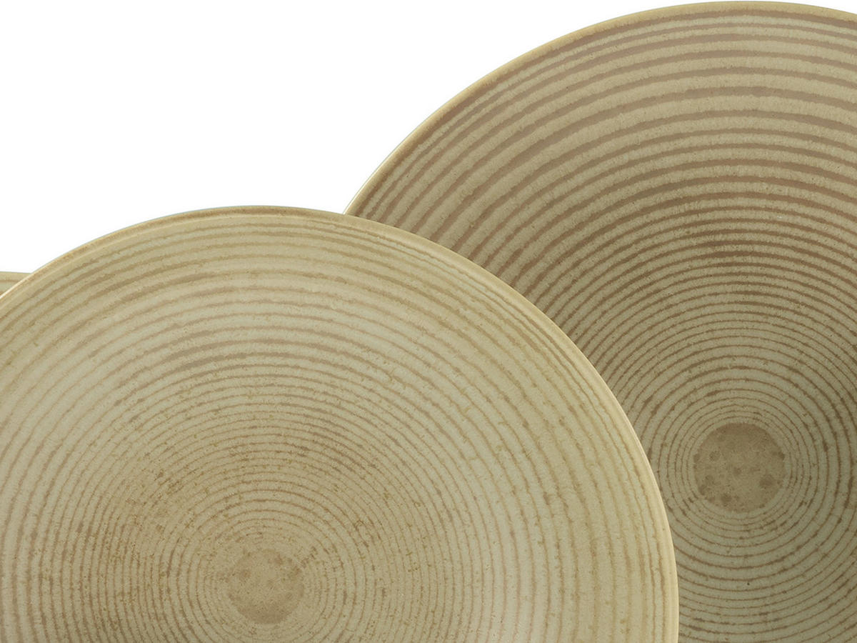 CreaTable Kombiservice Catania sand Steinzeug 16 tlg. Catania - sand (38,00/36,00/37,00cm) - CreaTable