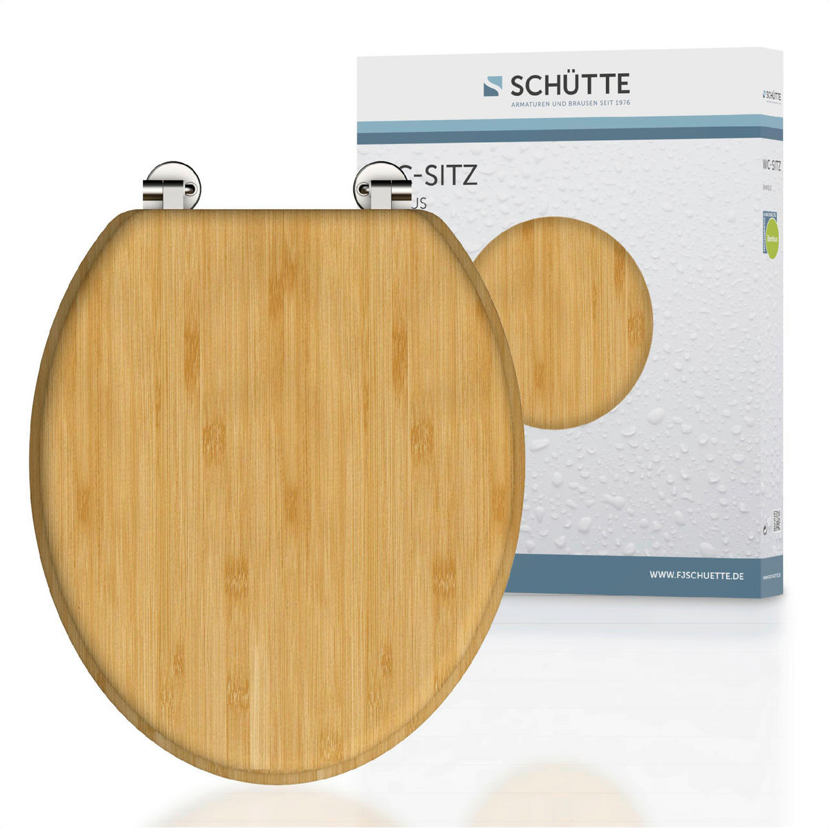 WC-Sitz NATURAL BAMBOO natur Bambus B/H/T: ca. 37,2x5,5x42,5 cm NATURAL BAMBOO - natur (37,20/5,50/42,50cm) - Schütte
