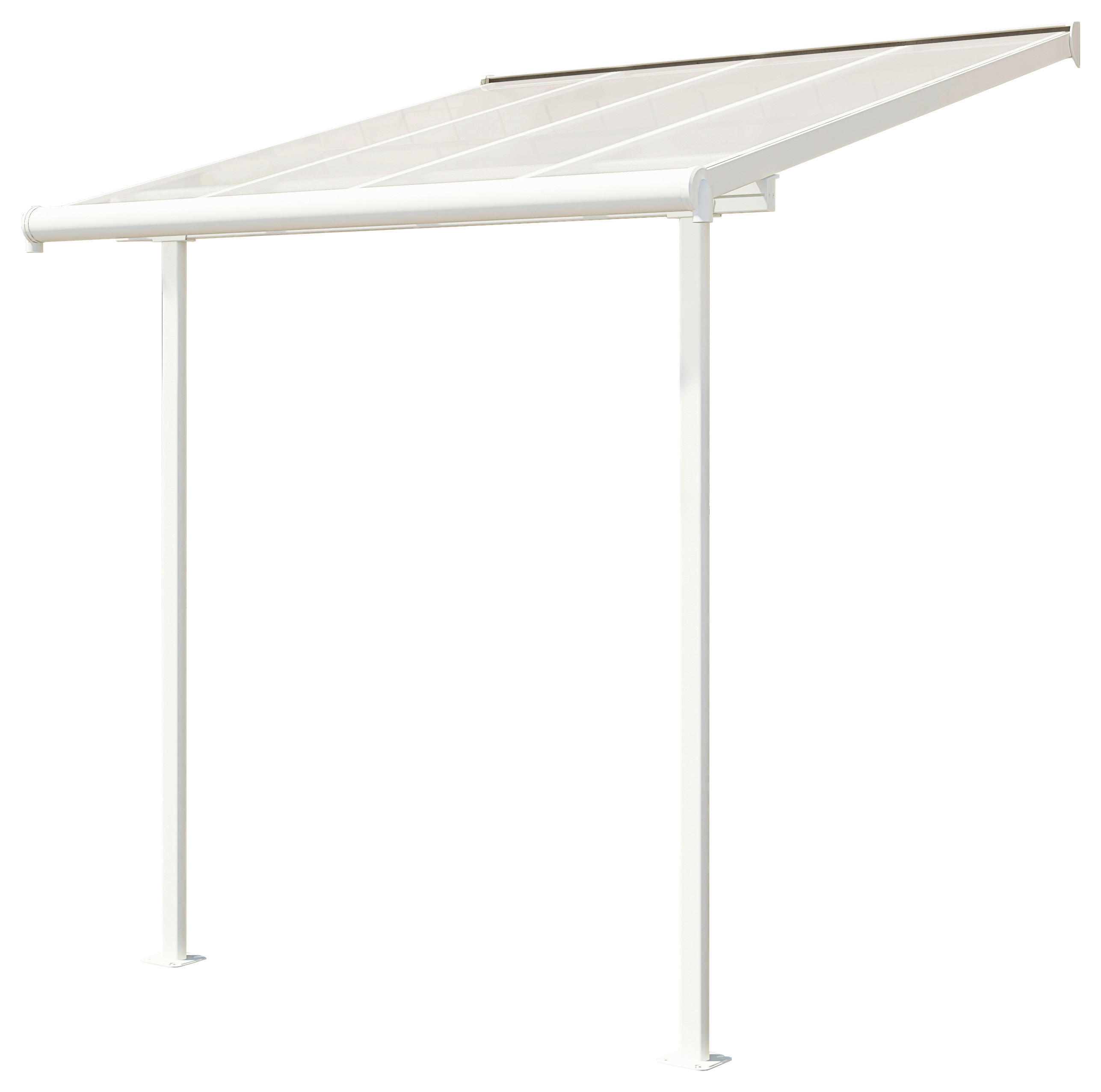 Palram Terrassendach Sierra weiß Aluminium B/H/T: ca. 230x300x230 cm Sierra - weiß (230,00/300,00/230,00cm) - Palram