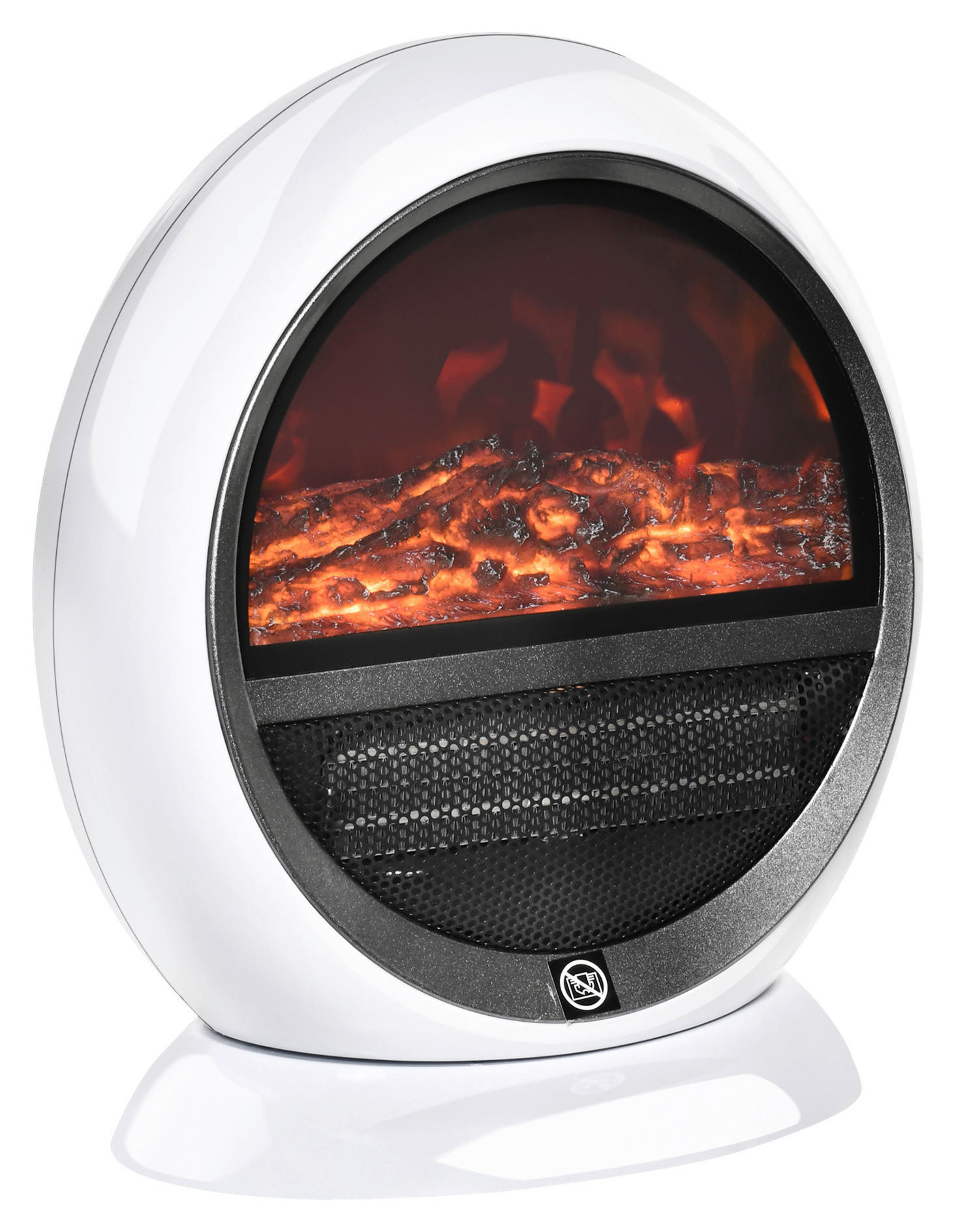 HOMCOM Elektro-Kamin weiß Kunststoff B/H/T: ca. 30,5x35x18 cm ca. 1500 W Elektrokamin 820-221V90 - weiß (30,50/35,00/18,00cm) - HOMCOM