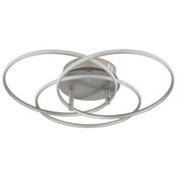 GLOBO Deckenleuchte nickel matt Opal Metall Aluminium H/D: ca. 9,4x45,6 cm 1 Brennstellen Kombos - nickel matt/Opal (45,60/9,40cm) - GLOBO