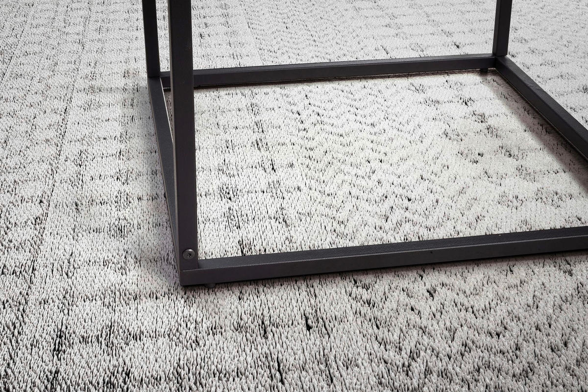 Couchtisch klar schwarz B/H/T: ca. 58x43,5x58 cm Couchtisch - klar/schwarz (58,00/43,50/58,00cm) - Wohnling