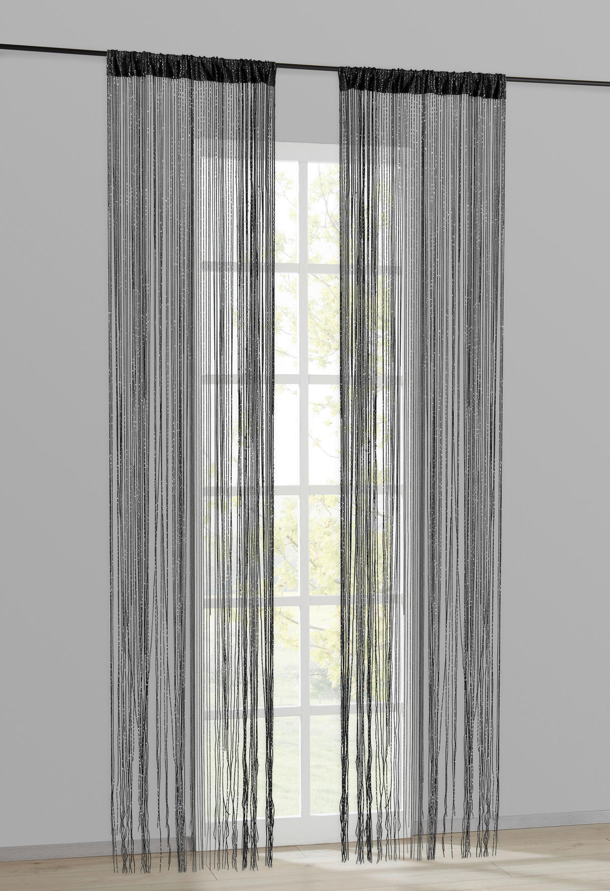 Fadenvorhang Lurex silber B/L: ca. 90x245 cm Lurex - silber (90,00/245,00cm) - ACUS design collection