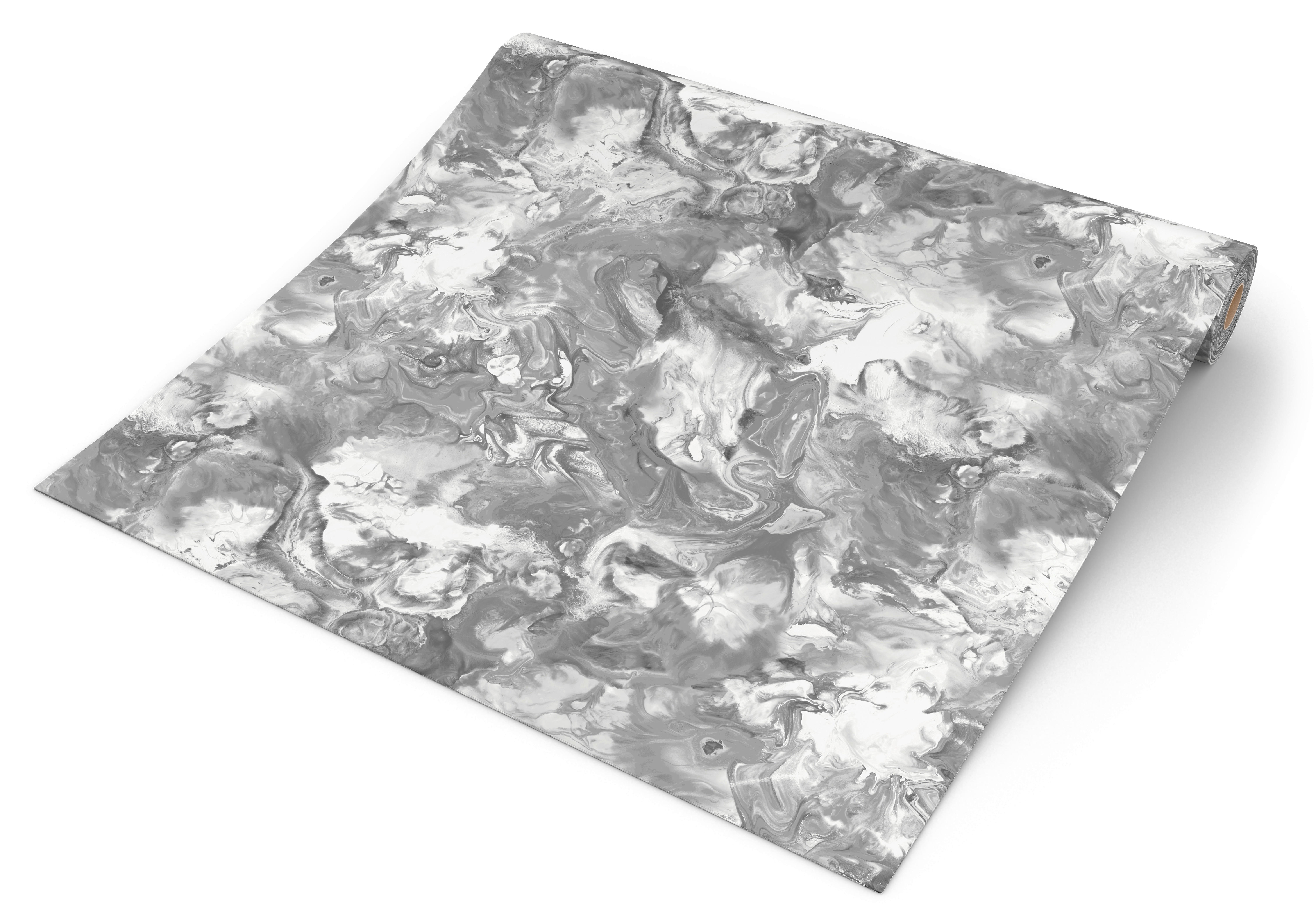 UGEPA Papiertapete Marmoroptik grau silber B/L: ca. 53x1005 cm Papiertapete_L798-59 - silber/grau (53,00/1005,00cm) - UGEPA