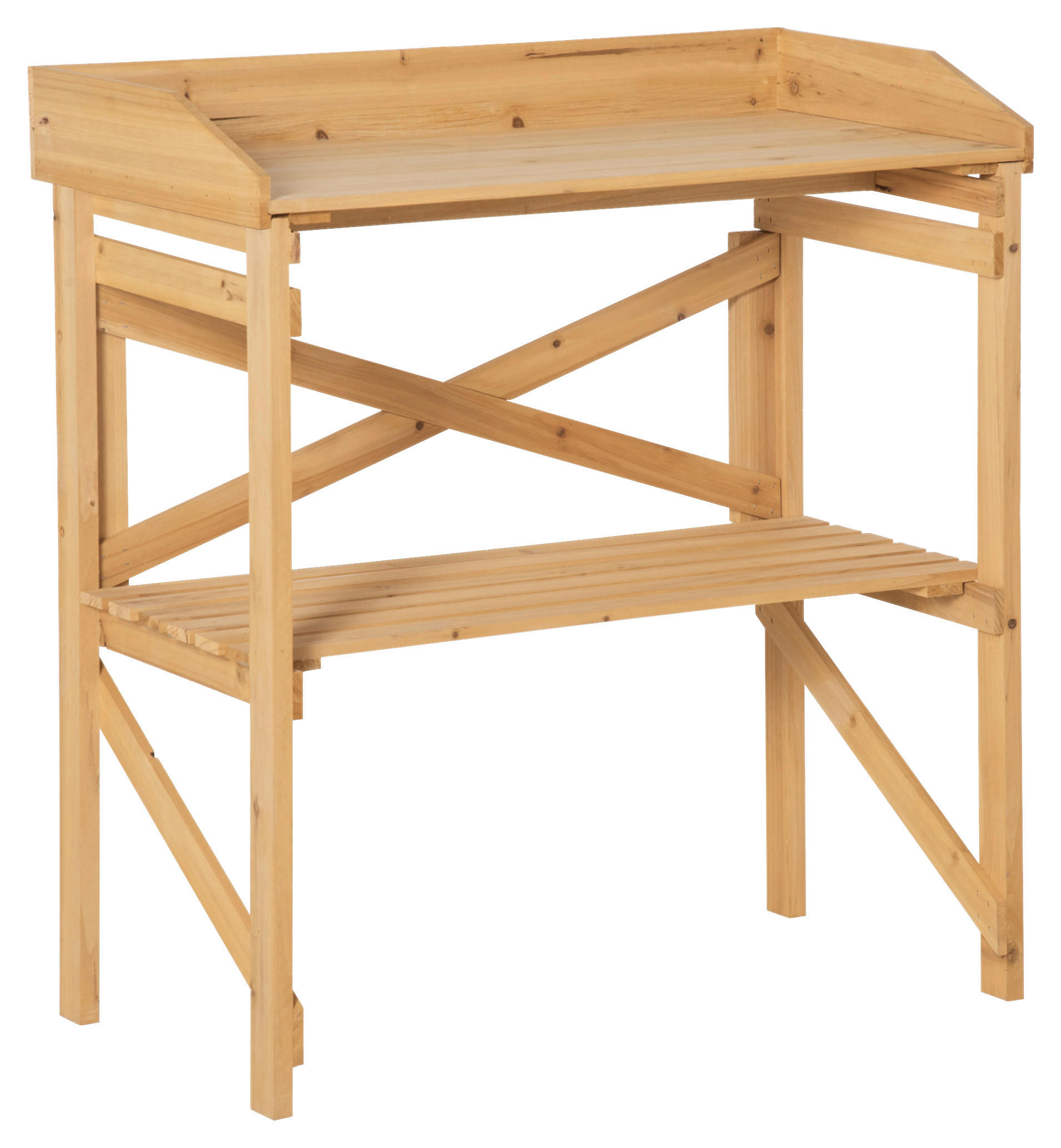 Outsunny Pflanztisch natur B/H/T: ca. 40x84x80 cm ca. 40 kg Pflanztisch 845-669 - natur (40,00/84,00/80,00cm) - Outsunny