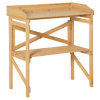 Outsunny Pflanztisch natur B/H/T: ca. 40x84x80 cm ca. 40 kg Pflanztisch 845-669 - natur (40,00/84,00/80,00cm) - Outsunny