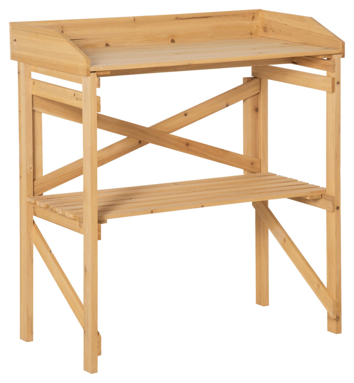Outsunny Pflanztisch natur B/H/T: ca. 40x84x80 cm ca. 40 kg Pflanztisch 845-669 - natur (40,00/84,00/80,00cm) - Outsunny