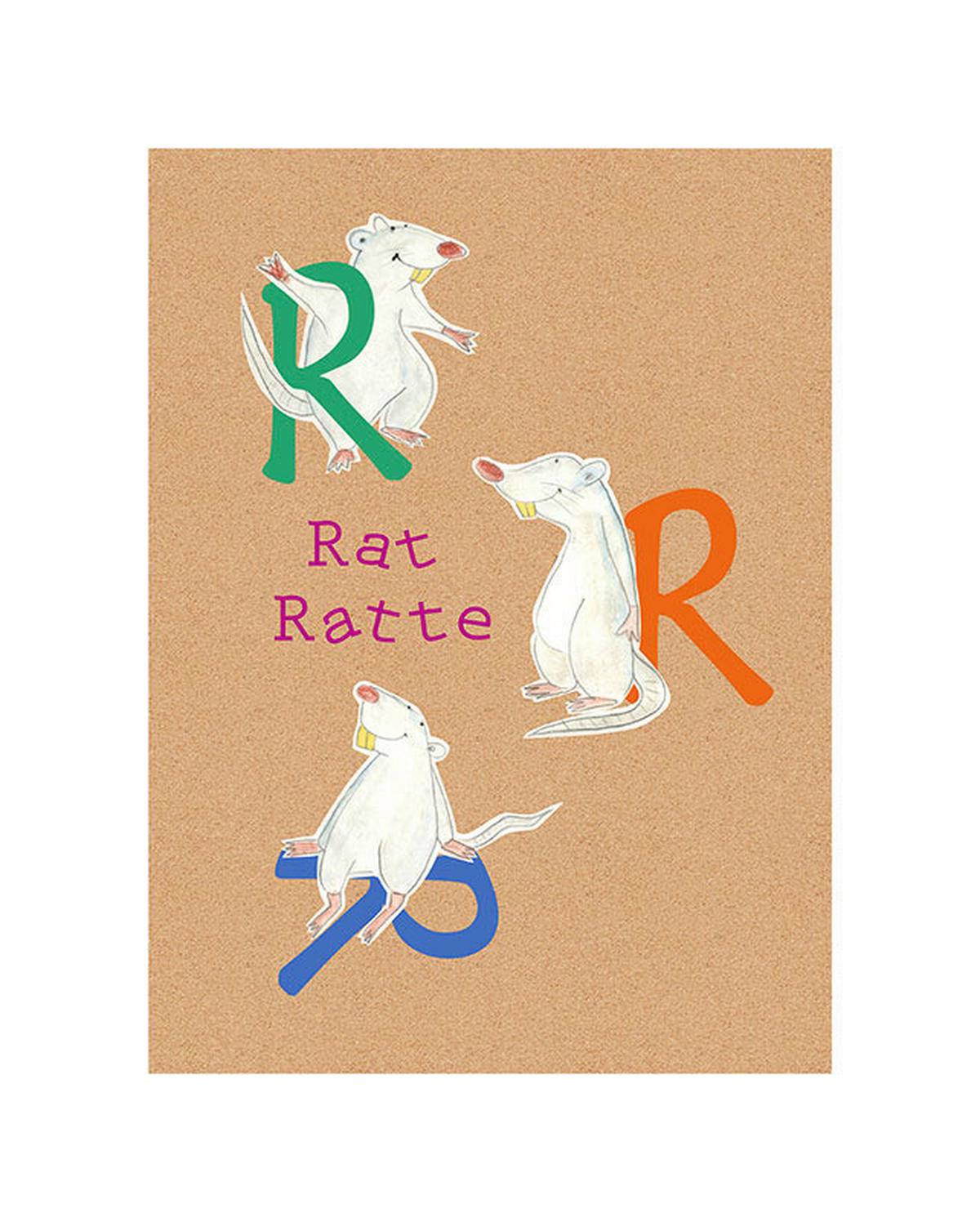 Komar Poster ABC Animal R Buchstaben B/L: ca. 40x50 cm ABC Animal R - (40,00/50,00cm) - Komar