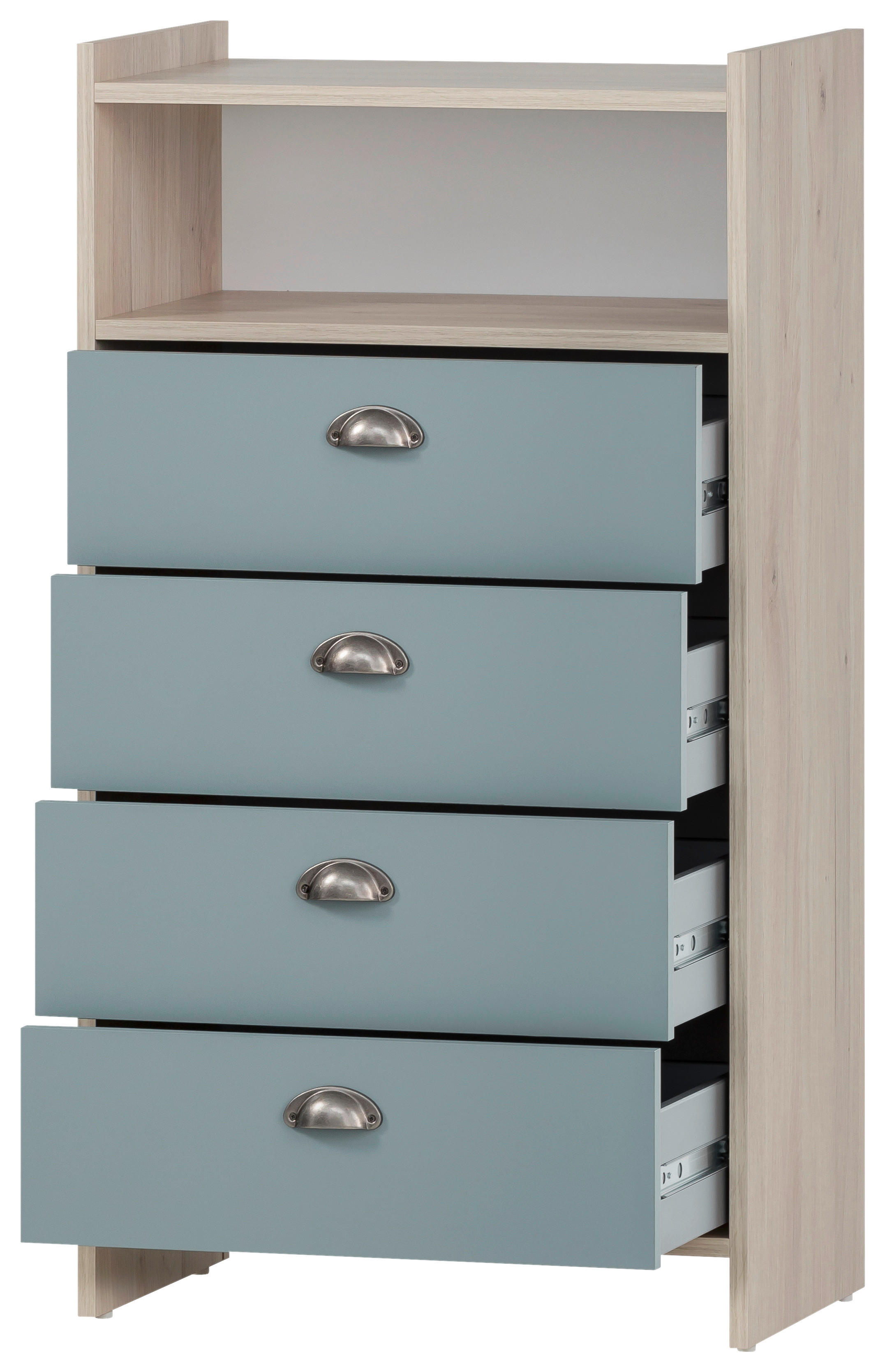 Midischrank Lindholm Sandeiche Nachbildung taubenblau B/H/T: ca. 60,1x104x33 cm Lindholm - taubenblau (60,10/104,00/33,00cm) - Möbelpartner